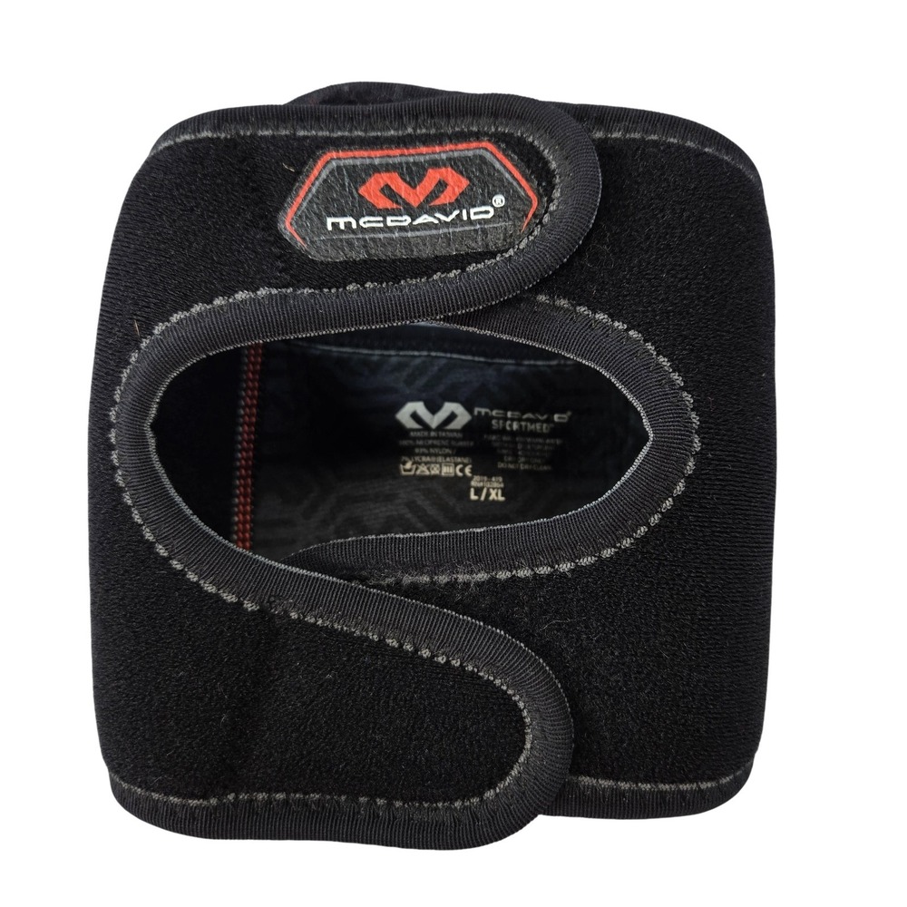 McDavid Brace L‎ Leg Compression Stabilization Neoprene Nylon Rubber Black